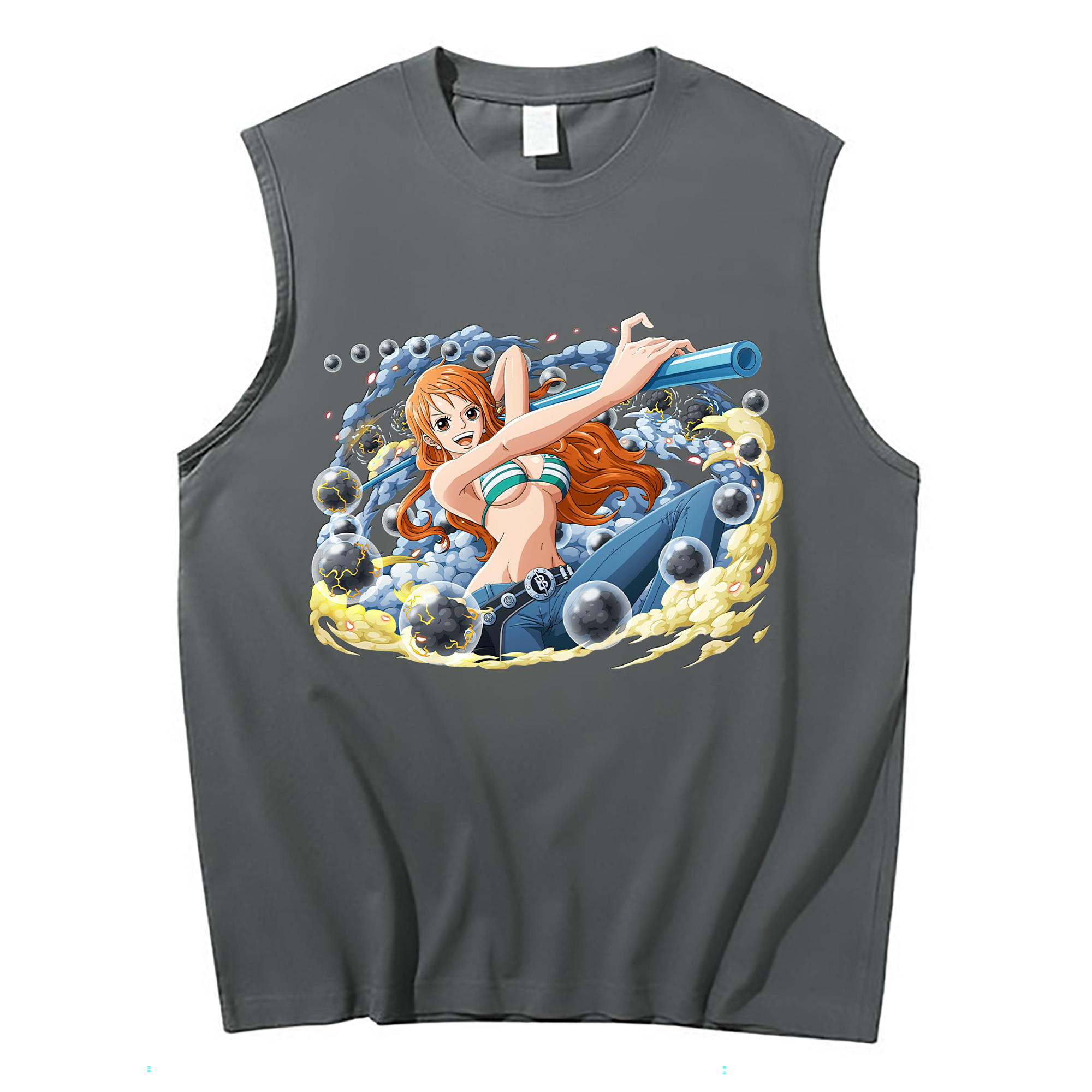 ワンピース ナミ ONE PIECE Nami コットン100％タンクトップ（フロントプリント）